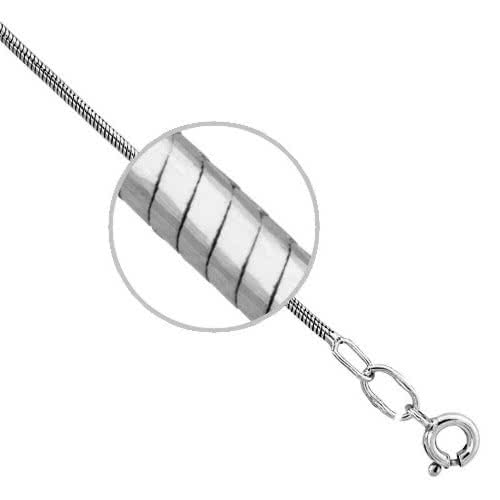 Цепочка плетения "Шнурок" из серебра