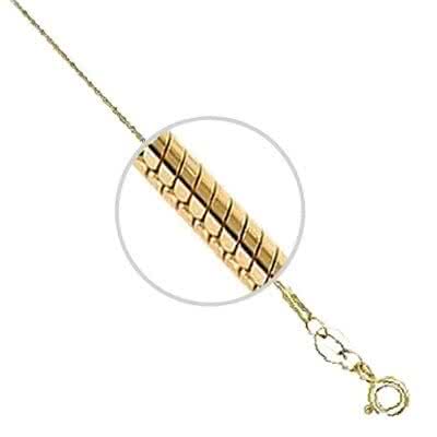 Цепочка плетения "Шнурок" из желтого золота
