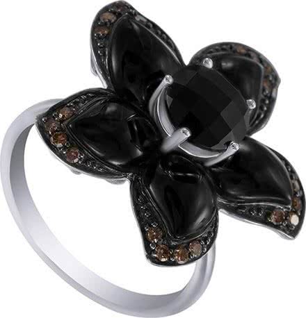 Кольцо Цветок с бриллиантами