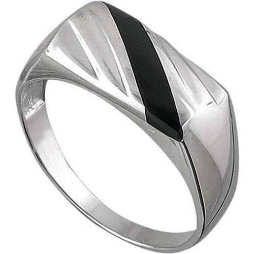 Кольцо с 1 ониксом из серебра