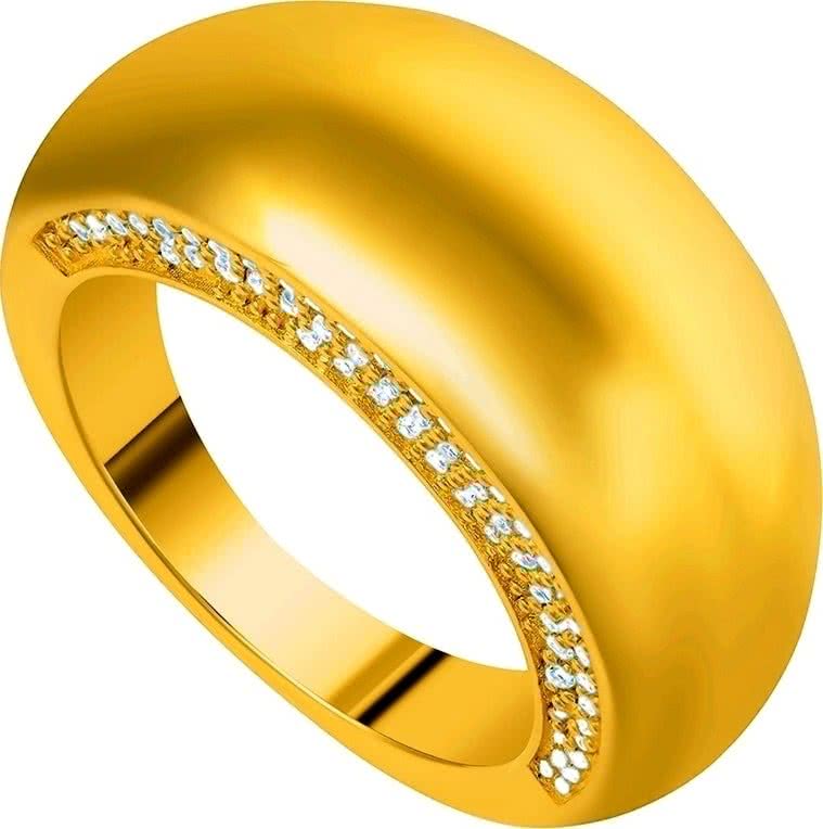Кольцо с 104 бриллиантами из жёлтого золота