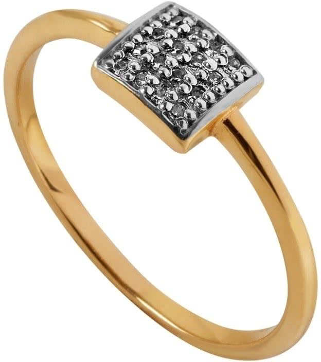 Кольцо с 16 бриллиантами из красного золота