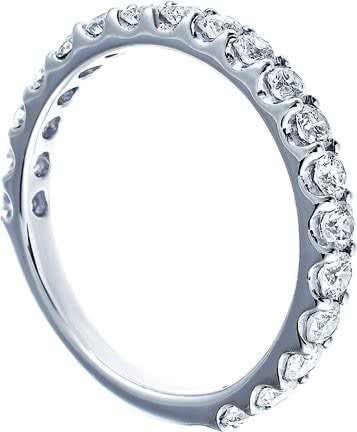 Кольцо с 19 бриллиантами из белого золота