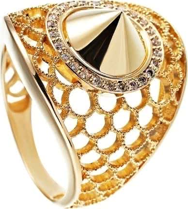 Кольцо с 26 бриллиантами из жёлтого золота