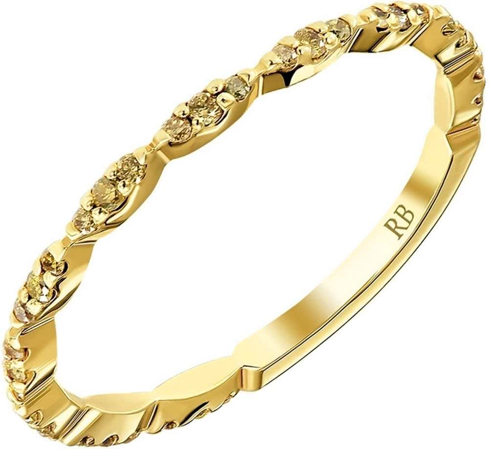 Кольцо с 33 бриллиантами из жёлтого золота 750 пробы