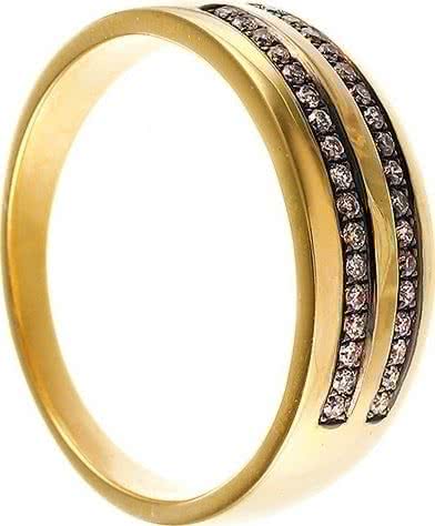 Кольцо с 34 бриллиантами из жёлтого золота