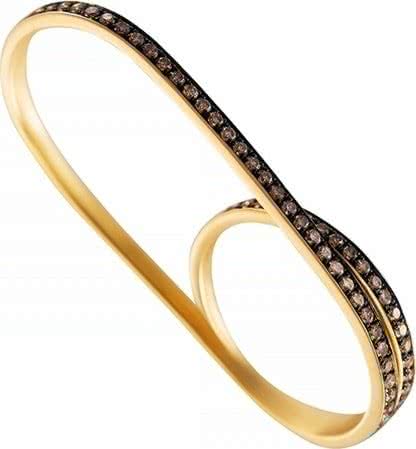 Кольцо с 72 бриллиантами из жёлтого золота