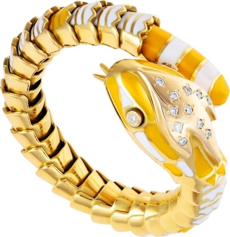 Кольцо с бриллиантами и эмалью из жёлтого золота