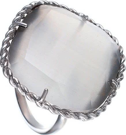 Кольцо с стеклом из серебра