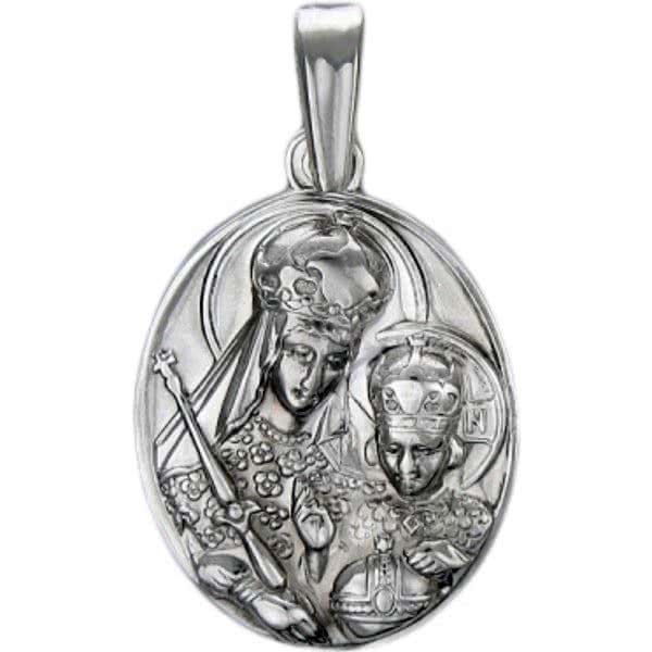 Подвеска-иконка Богородица Казанская из серебра