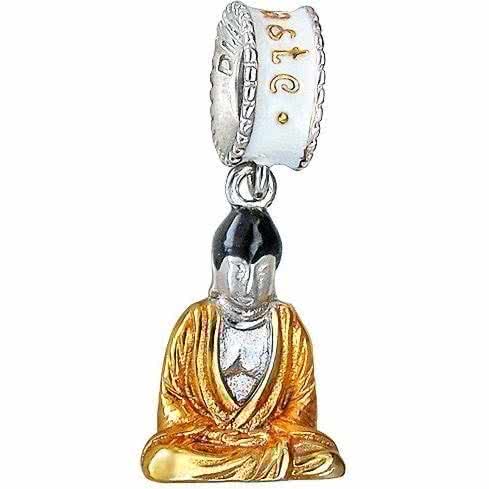 Подвеска Шарм Будда из серебра с позолотой